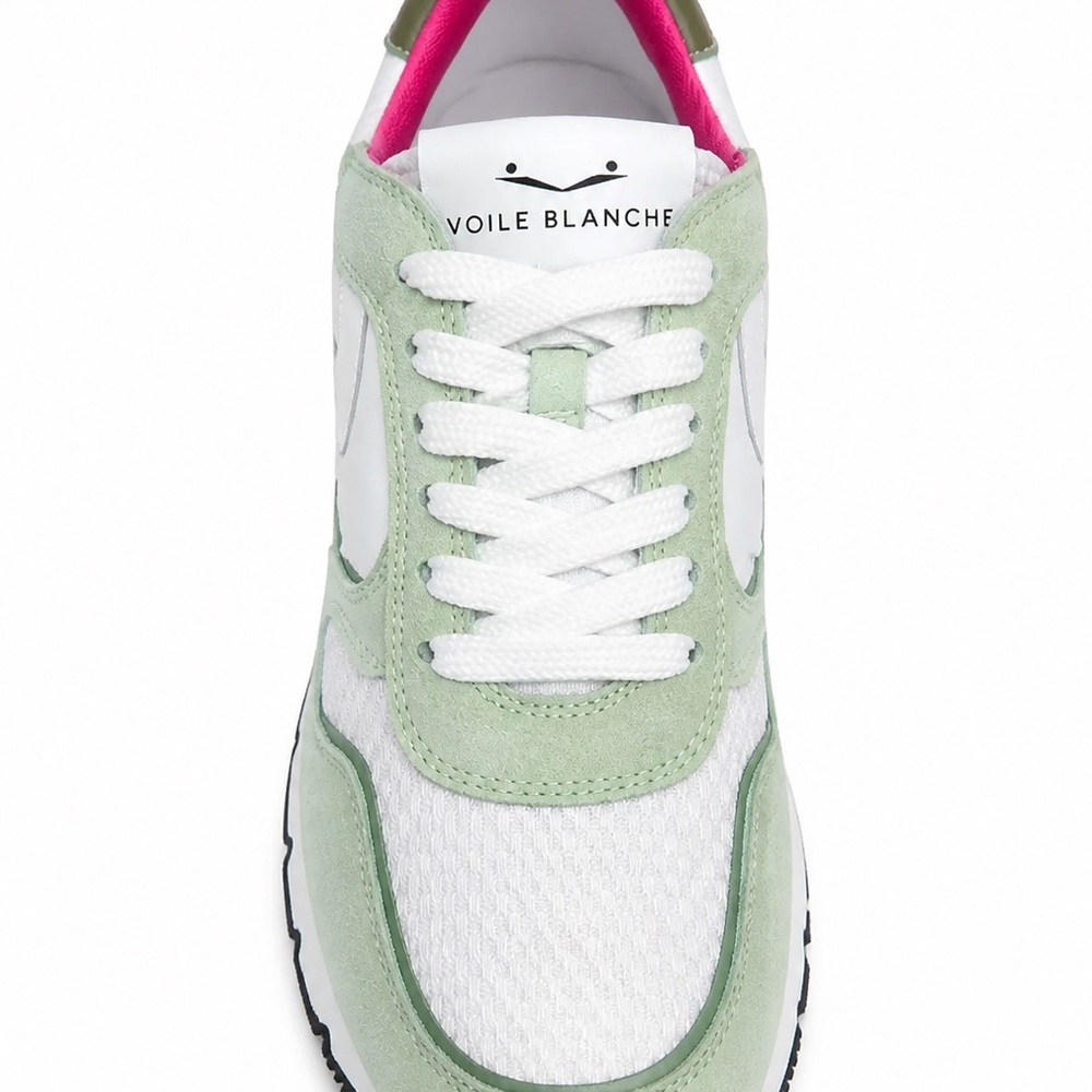 Voile Blanche Womenโs Mint & Pink Suede City Runner Comfort Sneakers - Picture 6 of 9